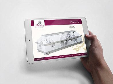 Digitaler iPad Katalog für Kunde Bestattungshaus Schulze