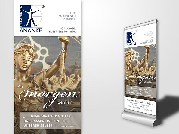 Roll-up-Banner für Bestattungsunternehmen Ananke